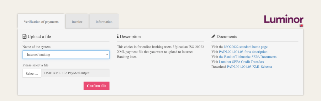 Banking XML Validation Tool DME SAP