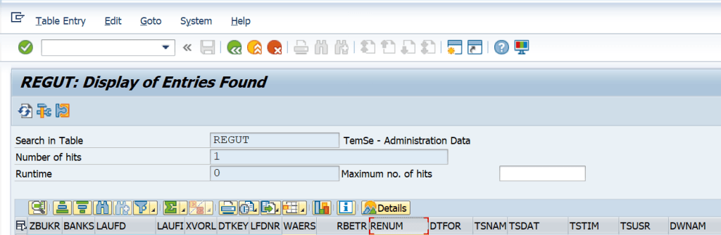 SAP DME Include Payment Reference Number REGUT RENUM