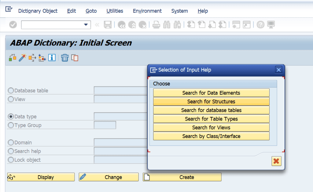 Search for SAP DME Structure