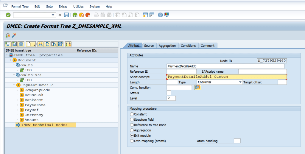 SAP DMEE Configuration TECHNICAL NODE