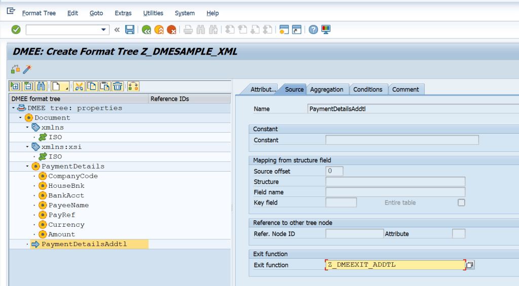 SAP DMEE Configuration TECHNICAL NODE EXIT MODULE