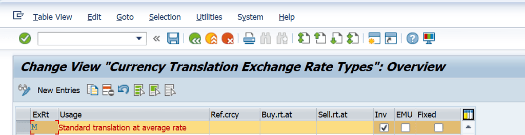 SAP Exchange Rate and Foreign Currency Valuation Detailed Process and Configuration - Exchange Rate Type OB07