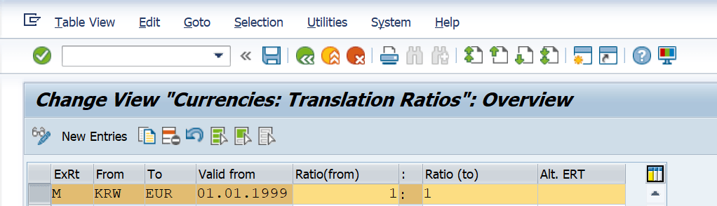 SAP Exchange Rate and Foreign Currency Valuation Detailed Process and Configuration - Currency Translation Ratio OBBS