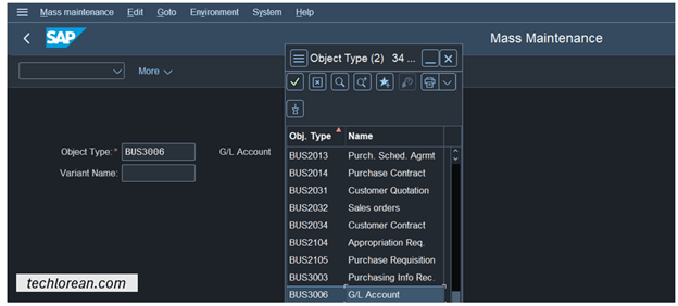 Quick Tips - MASS Change GL Account Master Data SAP S/4HANA Techlorean